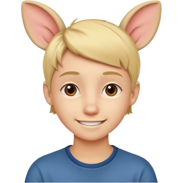 short blond haired teenager with big ears emoji