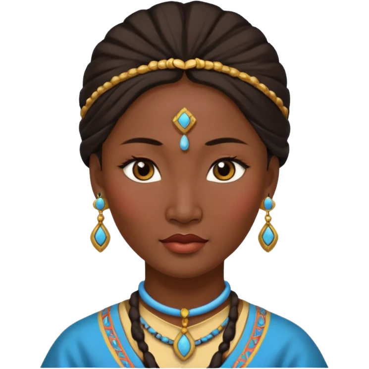 ancient mogolian woman with earrring emoji