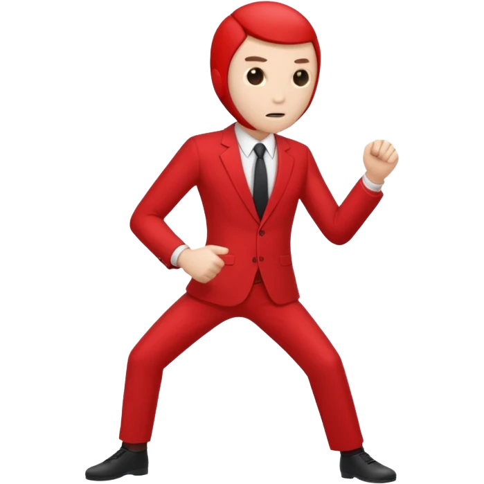 белый фон красный стикман сопротивляется цифровизации emoji