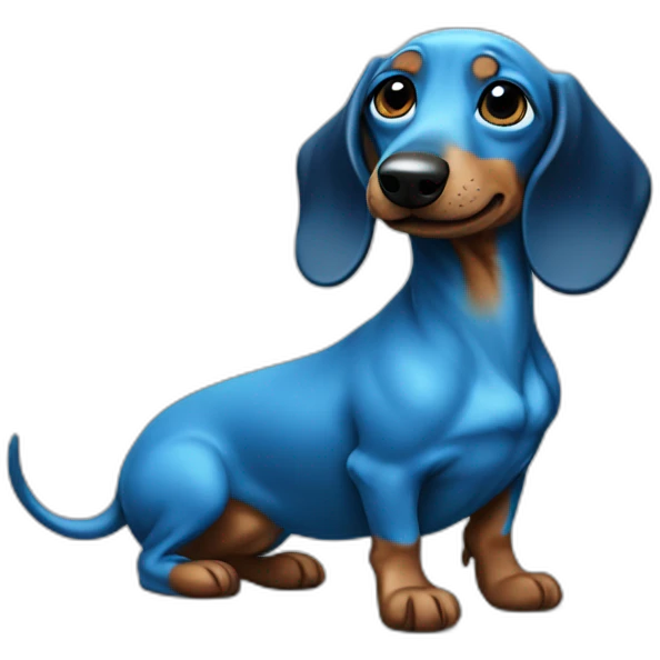 smurf dachshund blue emoji
