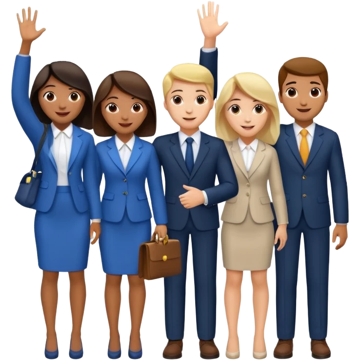 Please create an image of young people departing overseas for employment. emoji