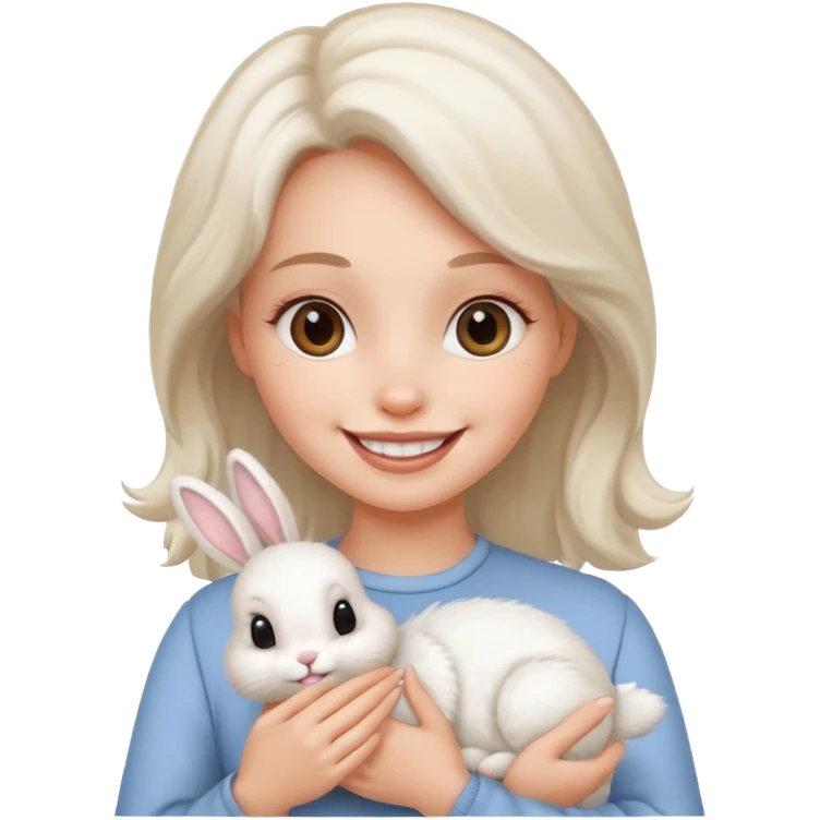 Bunny sucking female boobs emoji