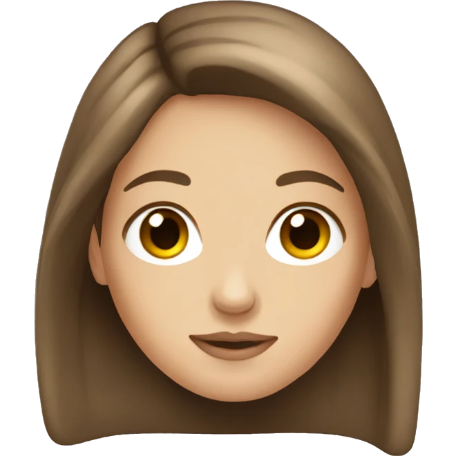 Brown hair white girl emoji