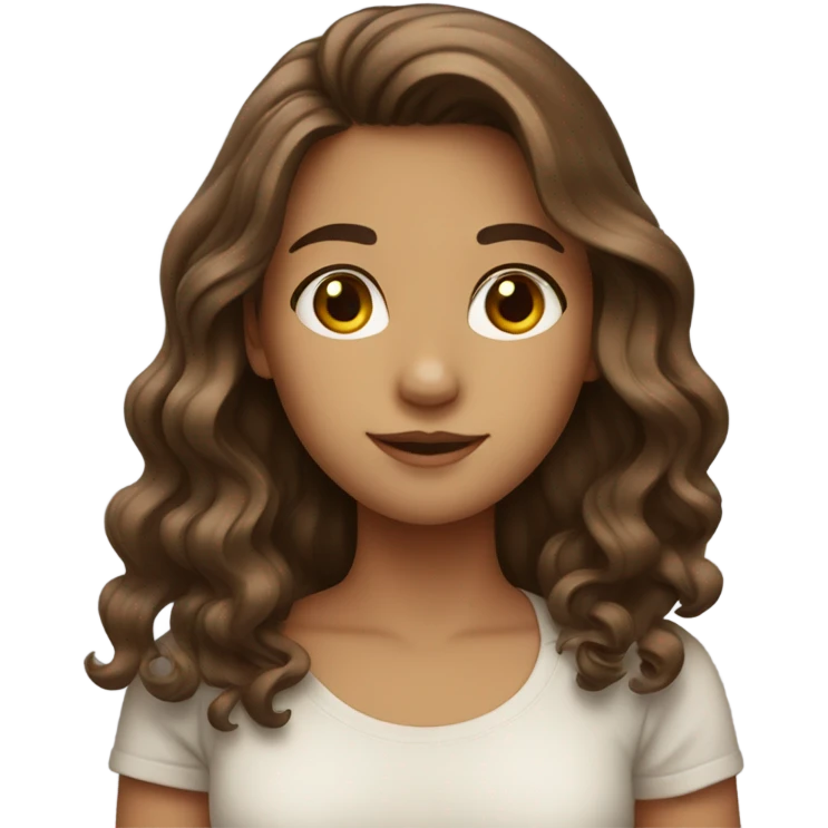 girl with brown hair  emoji