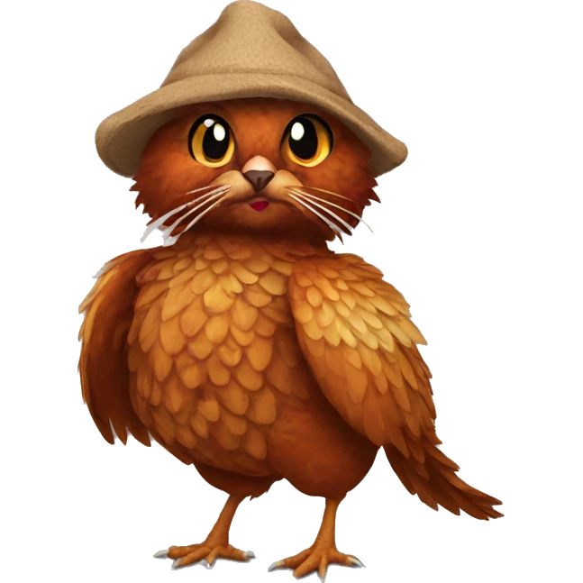 pheasant wearing cat costume emoji