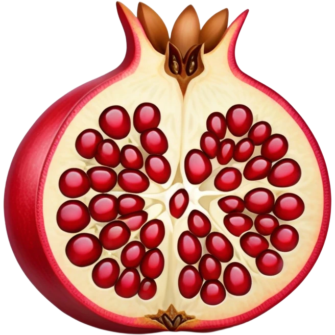 Pomegranate cut in half emoji