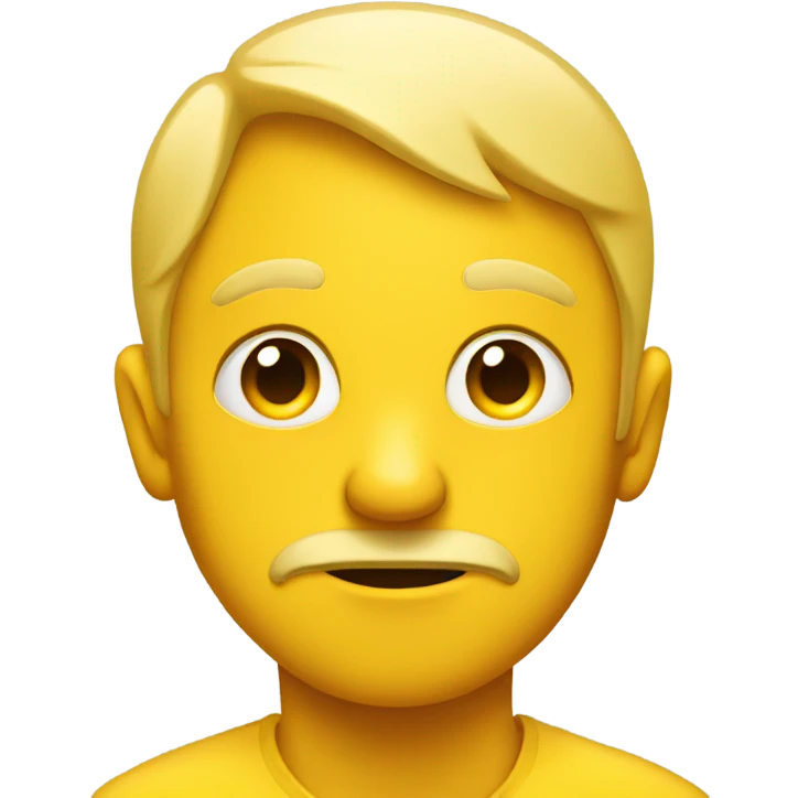 Round yellow emoji giving a side eye emoji