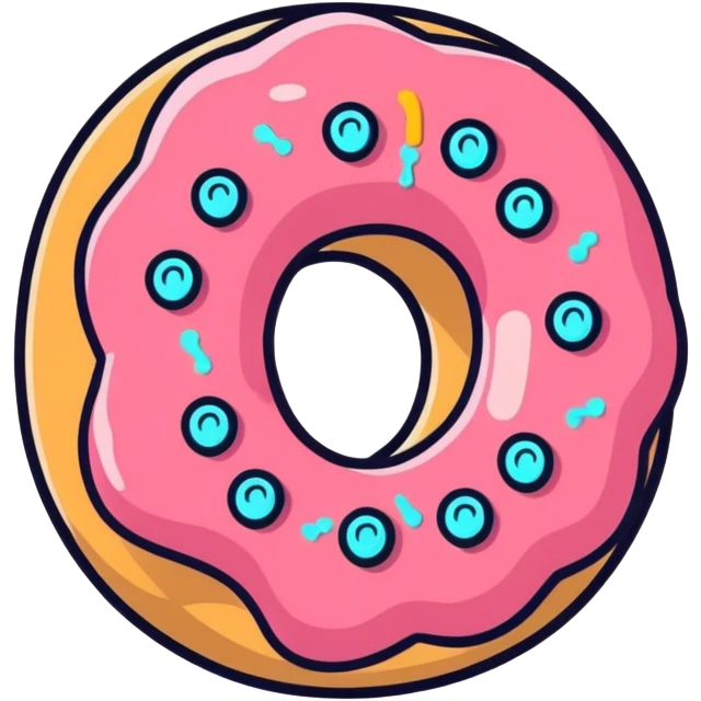 Powered donut with jelly emoji