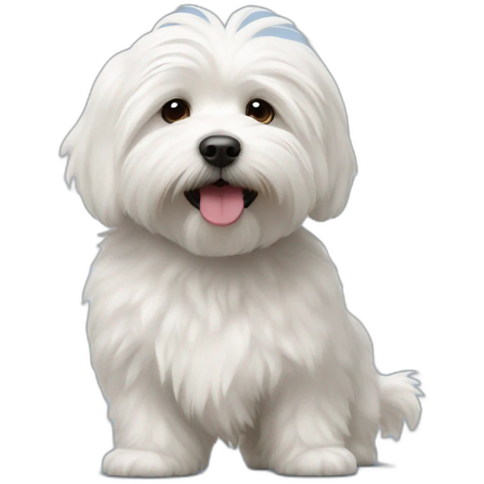 coton de tulear playing ball emoji