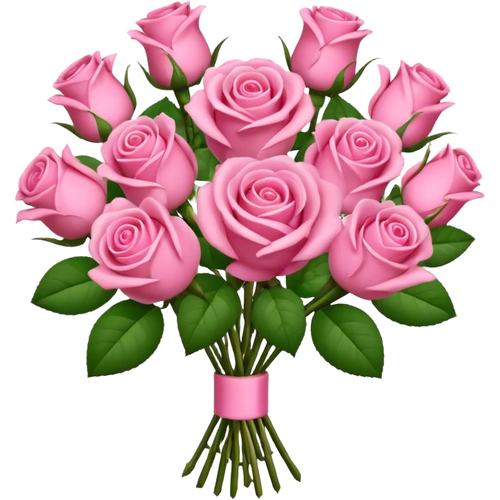Bouquet of pink roses  emoji