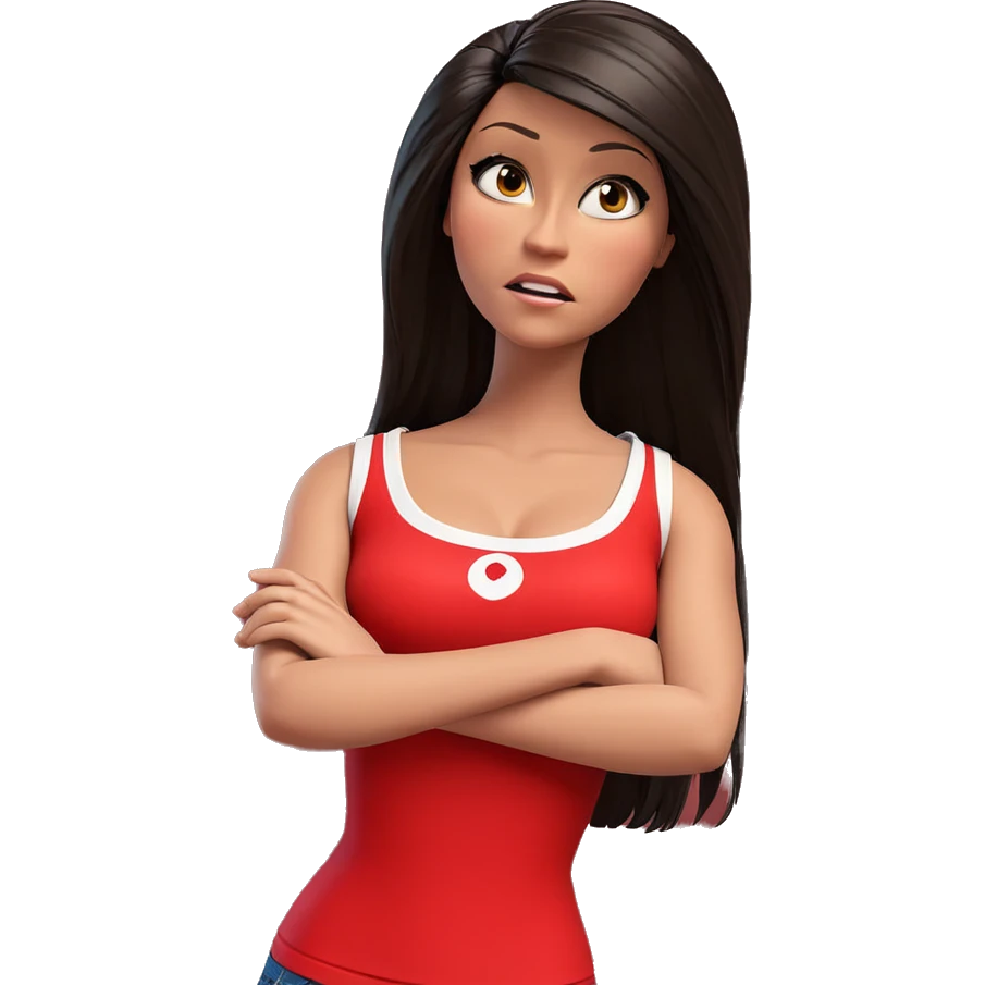 girl with crossed arms emoji