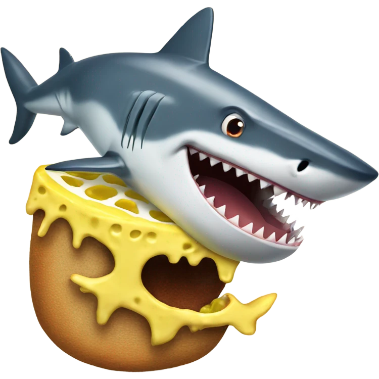 Shark eating SpongeBob  emoji