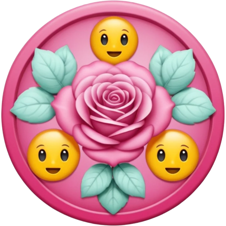 placa de petry com pequenos bastoes rosas flutuando aleatoriamente emoji