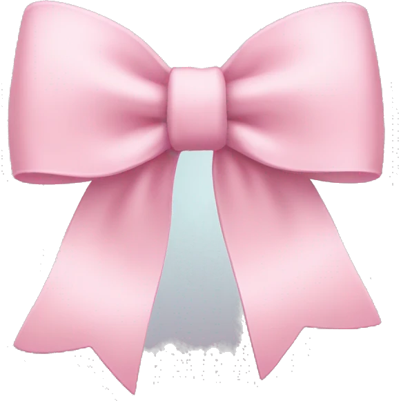 Light pink bow emoji emoji