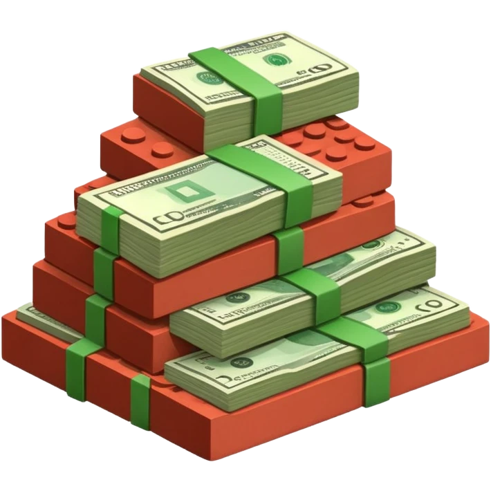 Bricks and stack bills  emoji