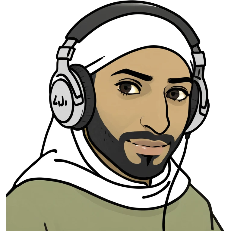 Arab with headphones  emoji