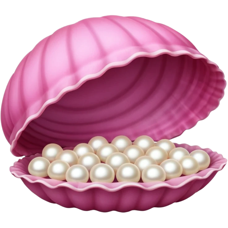 Pink clamshell with pearl inside emoji