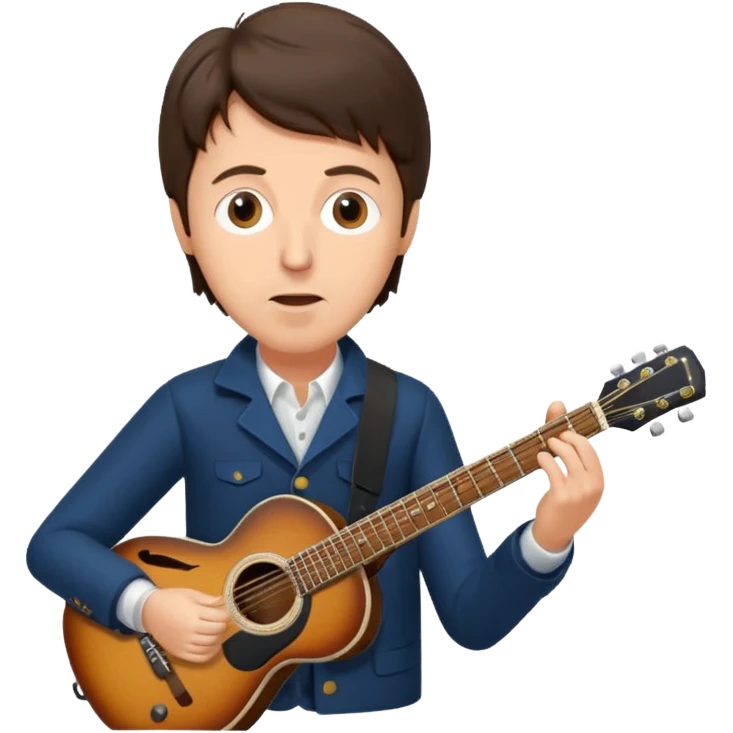 Paul McCartney playing guitar emoji