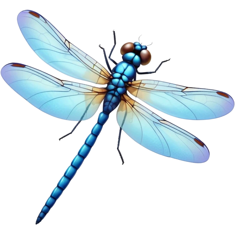 cute dragonfly emoji, soft pastel colors, simple and friendly style emoji