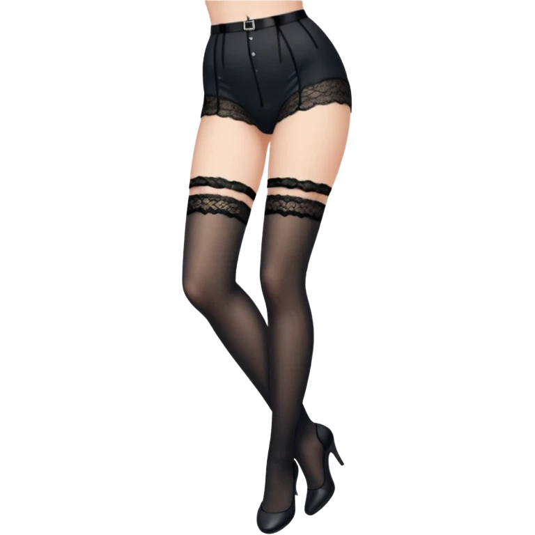 Lacey thigh high with garter belt emoji
