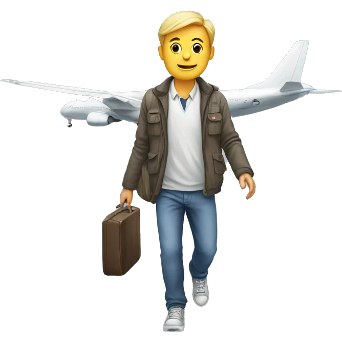walking plane emoji