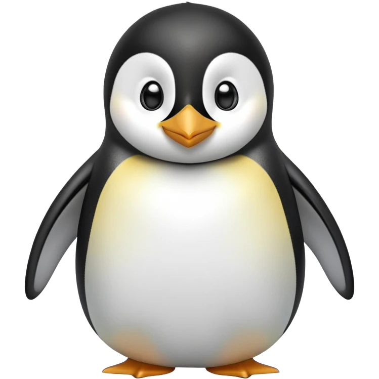 cinematic-cute-emperor-penguin-portrait-emoji,-head-tilted-playfully-and-inquisitively,-with-glossy,-pristine-plumage,-sparkling-eyes-filled-with-curiosity,-simplified-yet-irresistibly-adorable-features, black, large black eyes face, zoomed in emoji