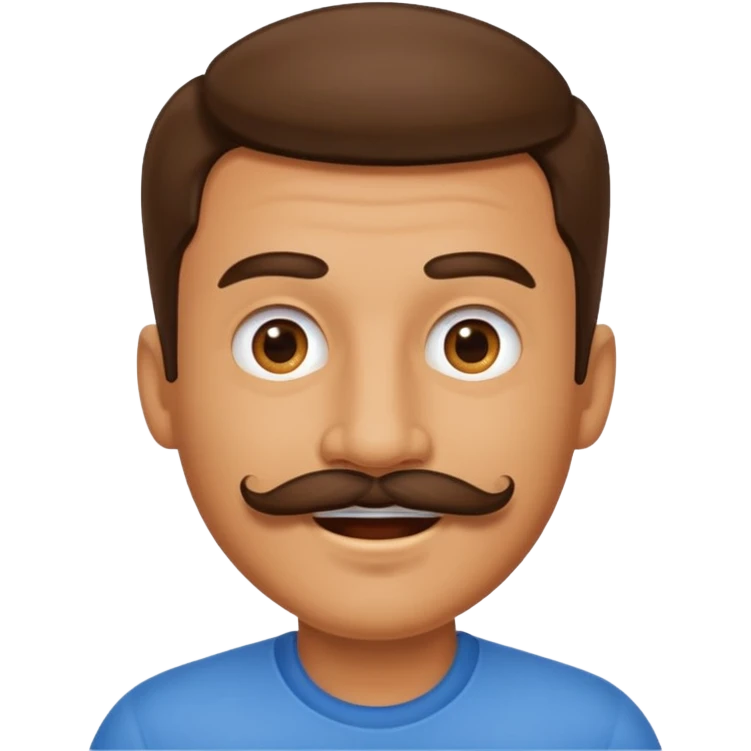 Happy face of a Duke with a mustache emoji