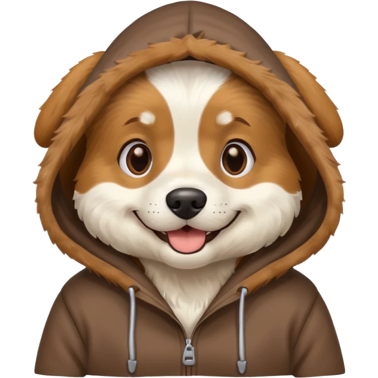 Dog wearing a hoodie emoji