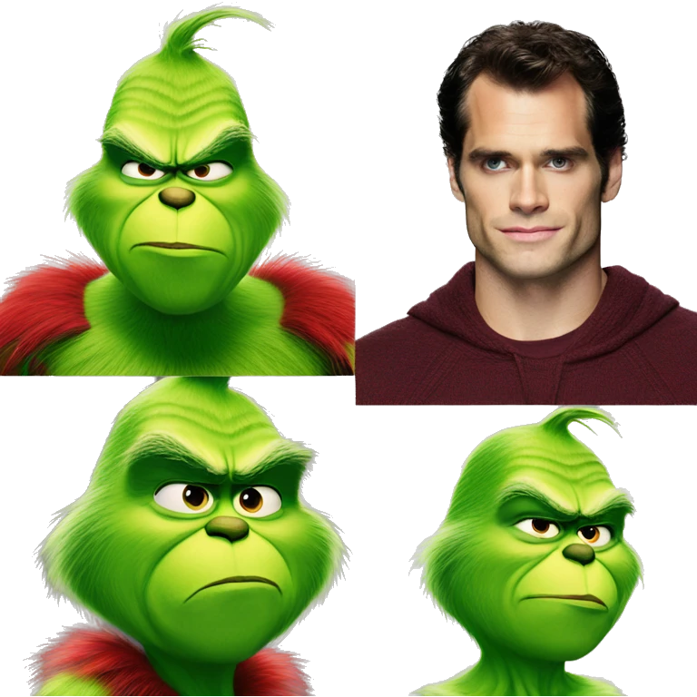 henry cavill as grinch emoji