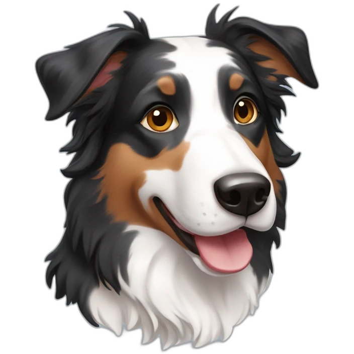 Merle border collie emoji