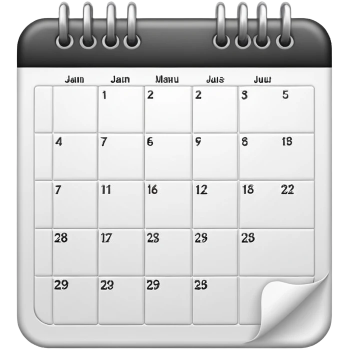 blank calendar emoji