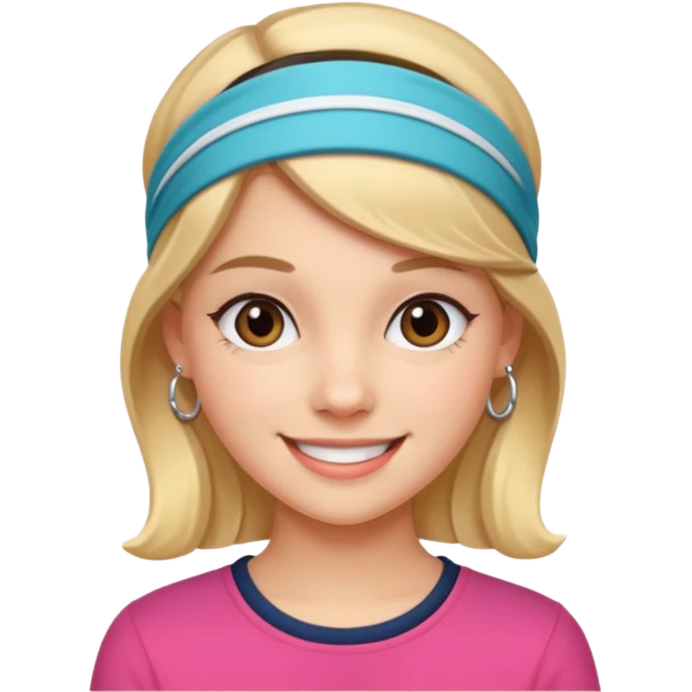 Preppy trendy oink girl emoji