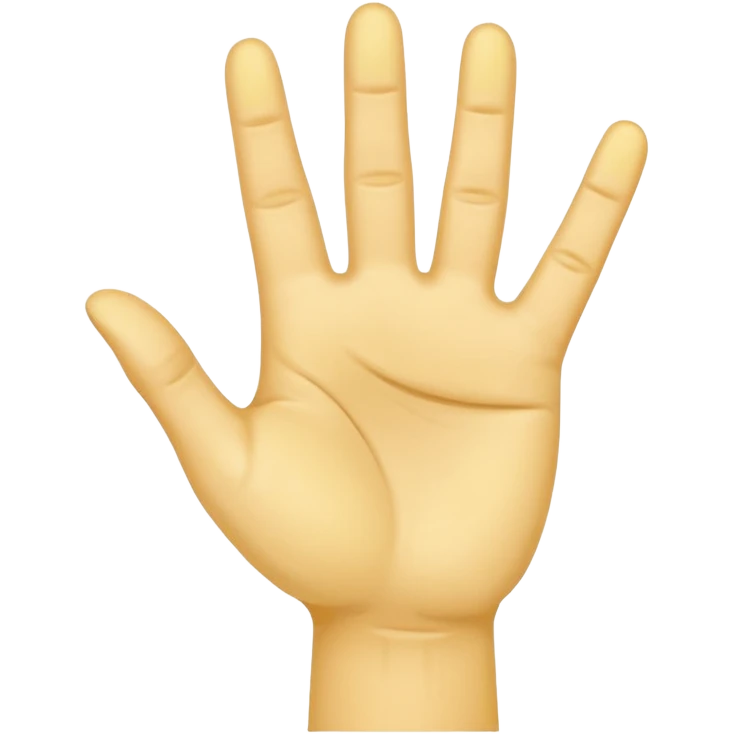 hand needs not be deformed.  NORMAL yellow hand holding up 4 fingers with thumb crossed on palm try again emoji