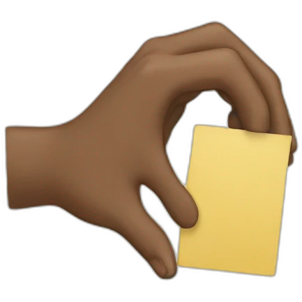 mano sujetando una carta emoji