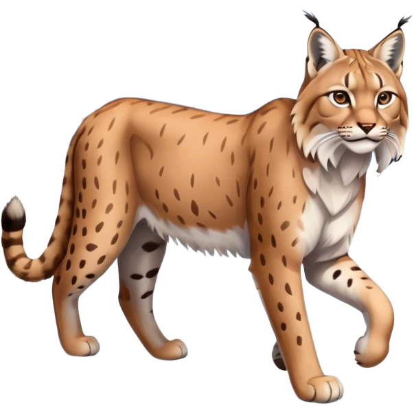 Eurasian Lynx walking in the snow beautiful aesthetic full image scenery emoji