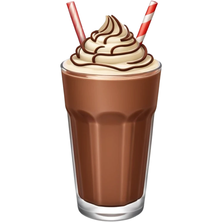 Chocolate milkshake emoji