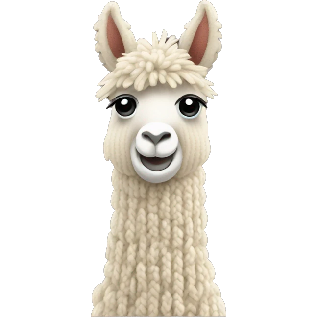 cute knitted llama emoji