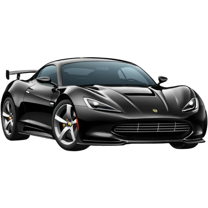 black sports car with big spoiler  emoji