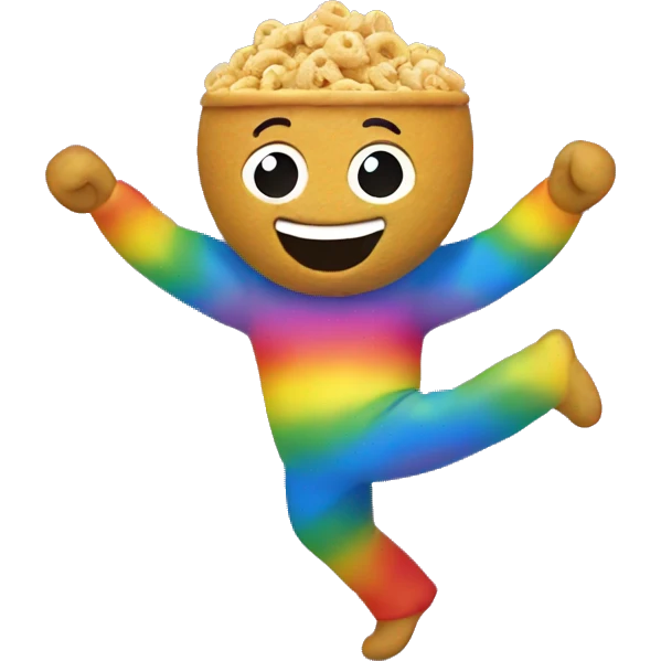 Rainbow cereal dancing  emoji