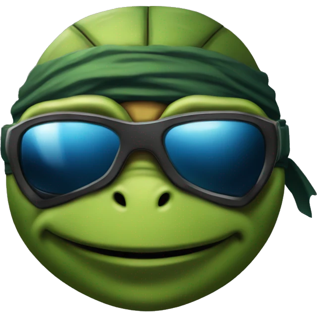 Ninja turtle with sunglasses  emoji