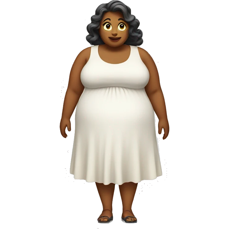 Fat woman dress emoji