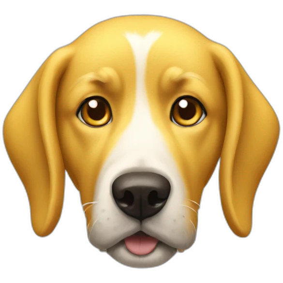 Yellow dog emoji