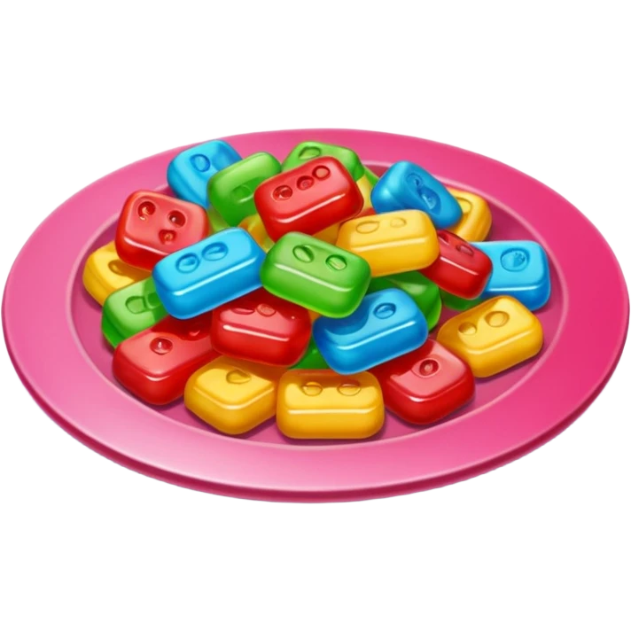 Gomitas en un plato emoji