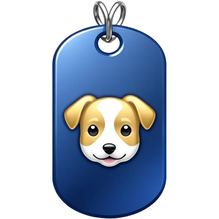 navy blue sparkly paw dog tag emoji