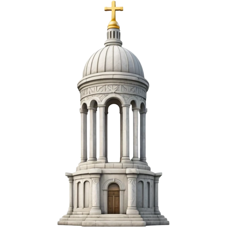 white Ukrainian monument on the main square emoji