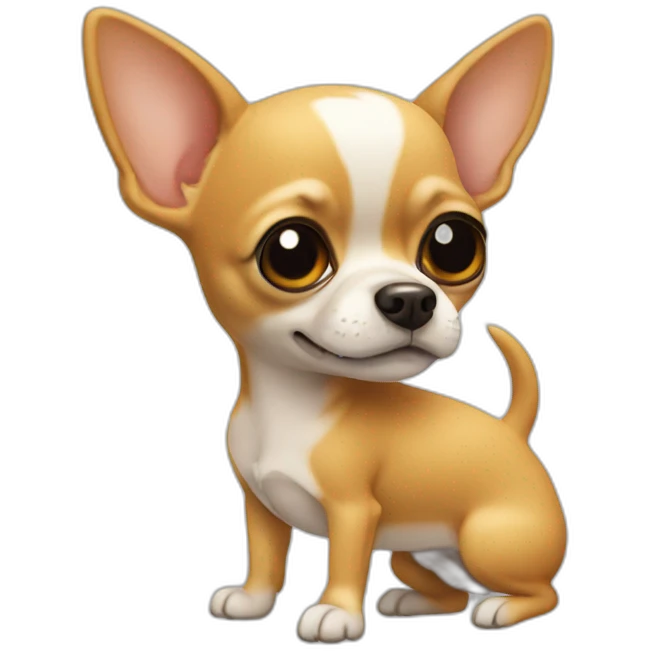 chihuahua showing its butt emoji