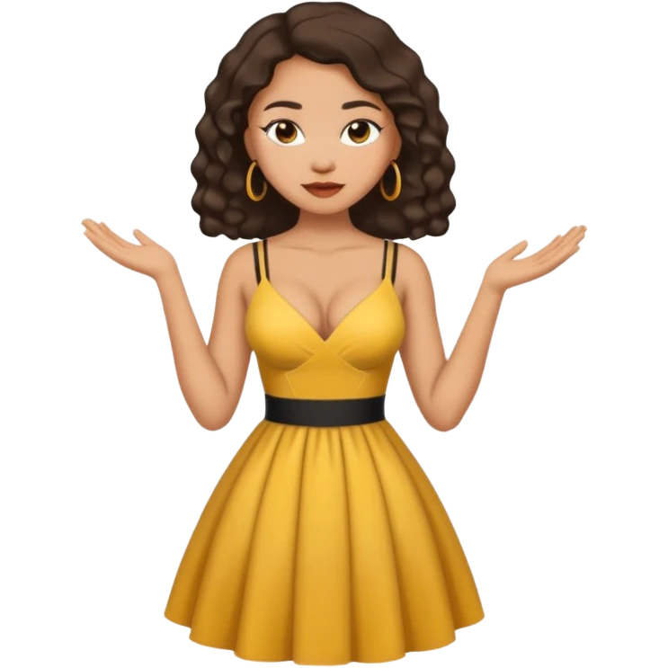 Lightskin girl with boobs dressed emoji