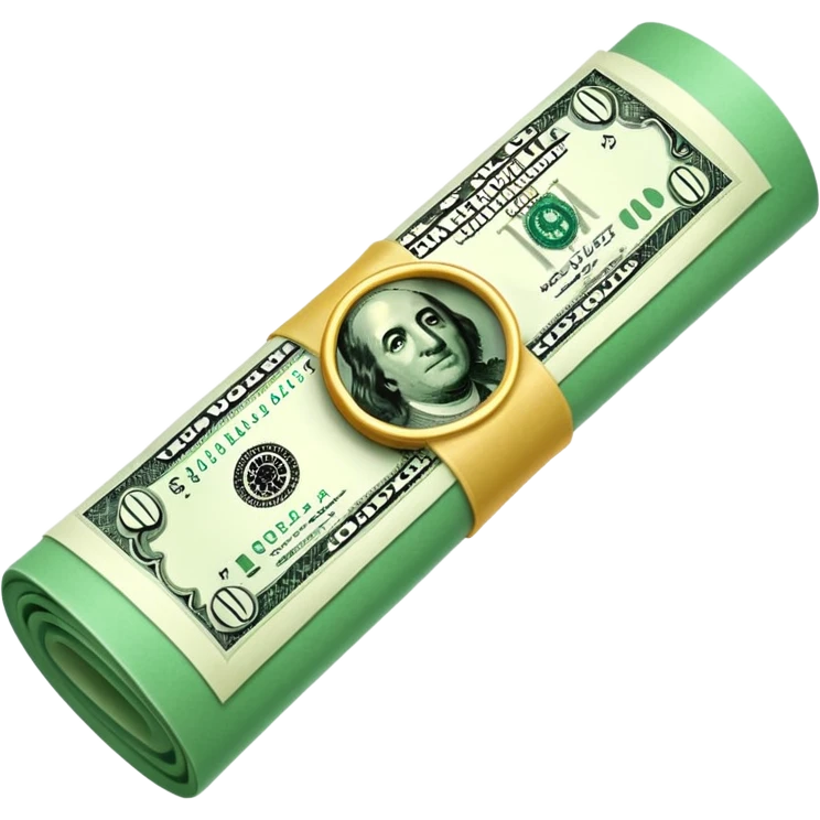 Money that is like a tube One dollar emoji