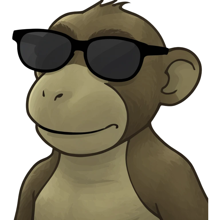 Monkey with sunglasses emoji