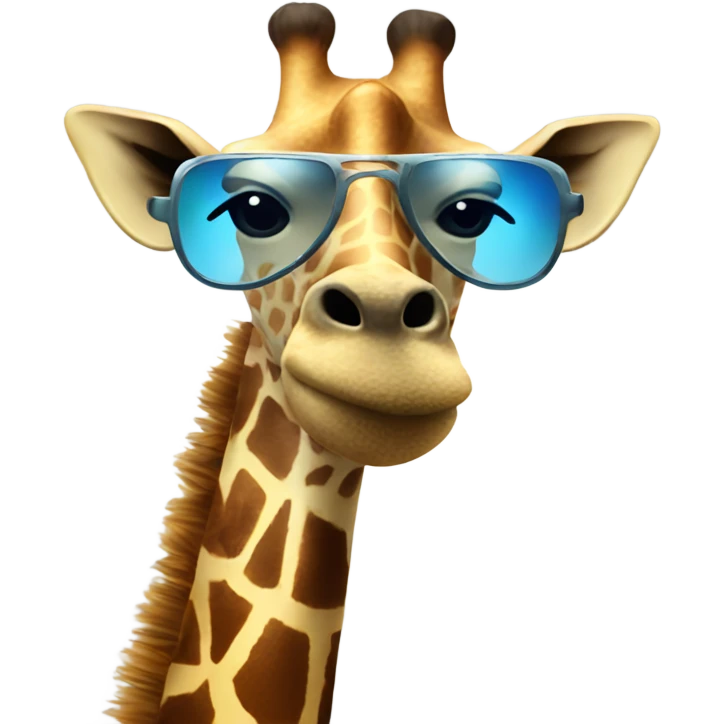 A cool giraffe having a disco emoji